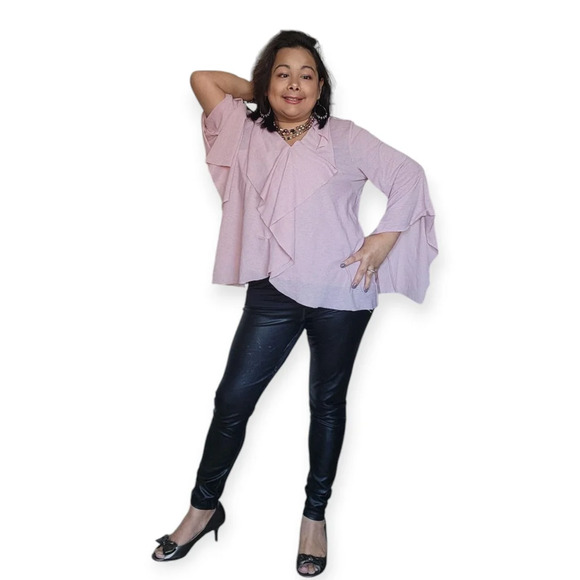 Splash Pink Ruffle Blouse - Picture 5 of 16